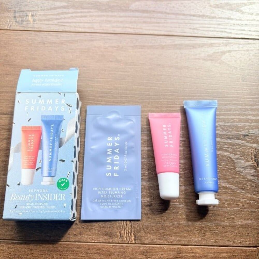 Summer Fridays Sephora Beauty Insider Set Lip Butter Balm and Jet Lag Mask NIB